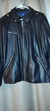 Apt. 9 Women's Faux Leather Motorcycle Jacket Black XXL